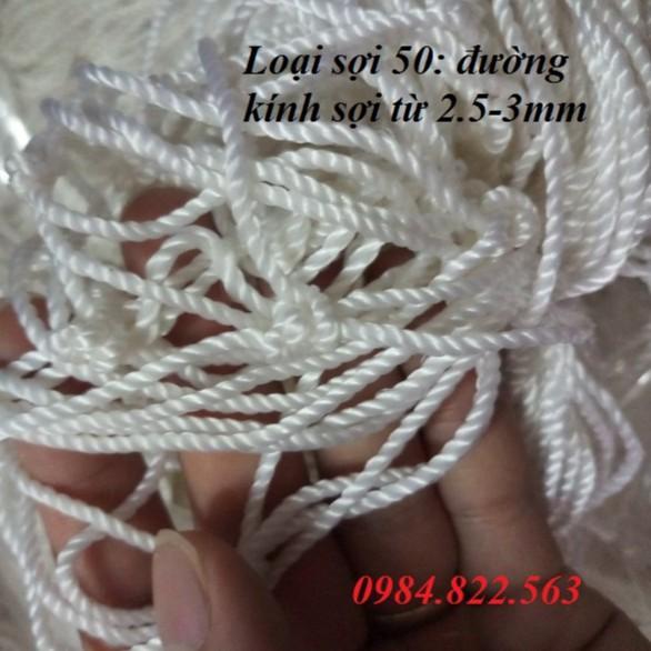 Lưới Bóng Đá Sân Trung 7 Người Hình Hộp KT 6m x 2.2 x 1.2m x 1.2m