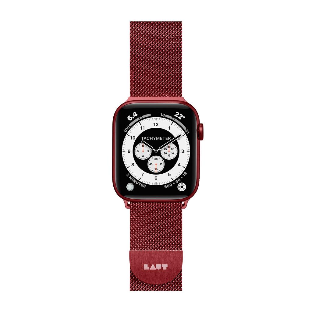 Dây Đeo dành cho Apple Watch Series 12345678SE 384041mm LAUT Steel Loop - Hàng chính hãng - Đỏ - 384041