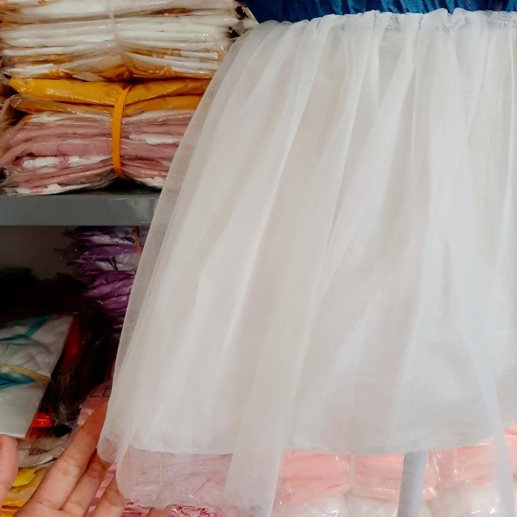 Váy cho bé gái chất giả jean phong cách từ sơ sinh đến 4 tuổi