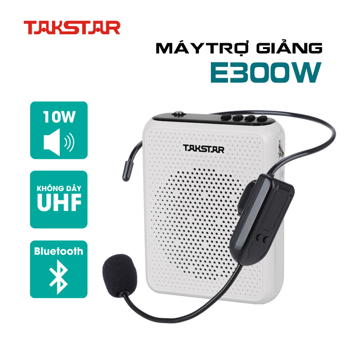 Máy trợ giảng không dây UHF Takstar E300W (Tặng kèm củ sạc) - Hàng chính hãng