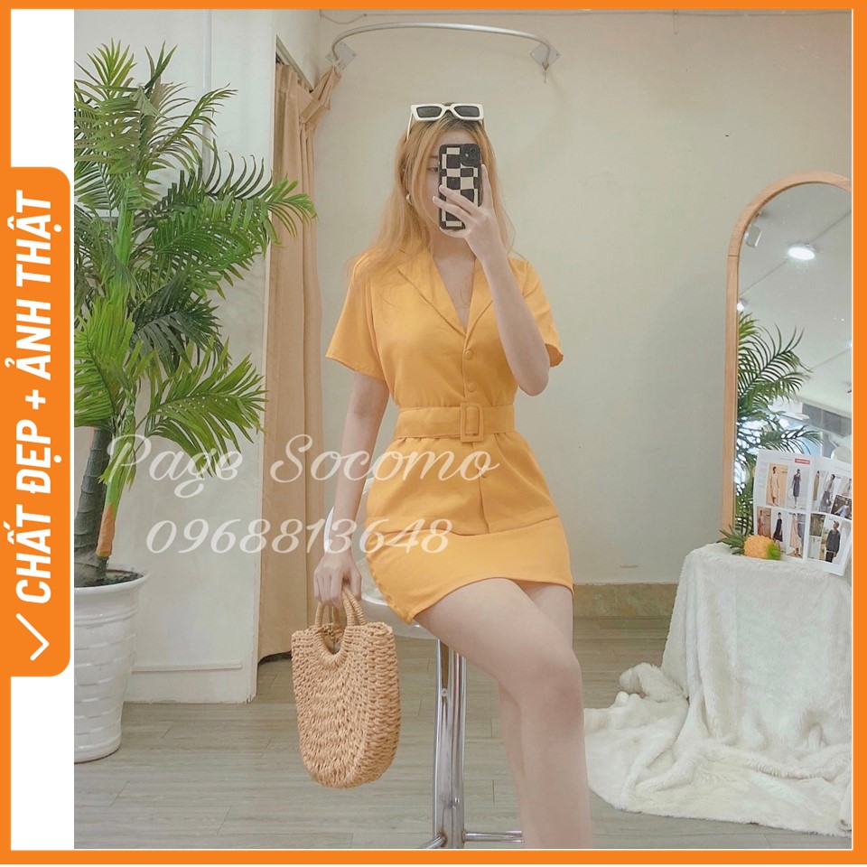 Set Áo Vest Cộc Tay Kèm Chân Váy Chuẩn Form Socomo B222022