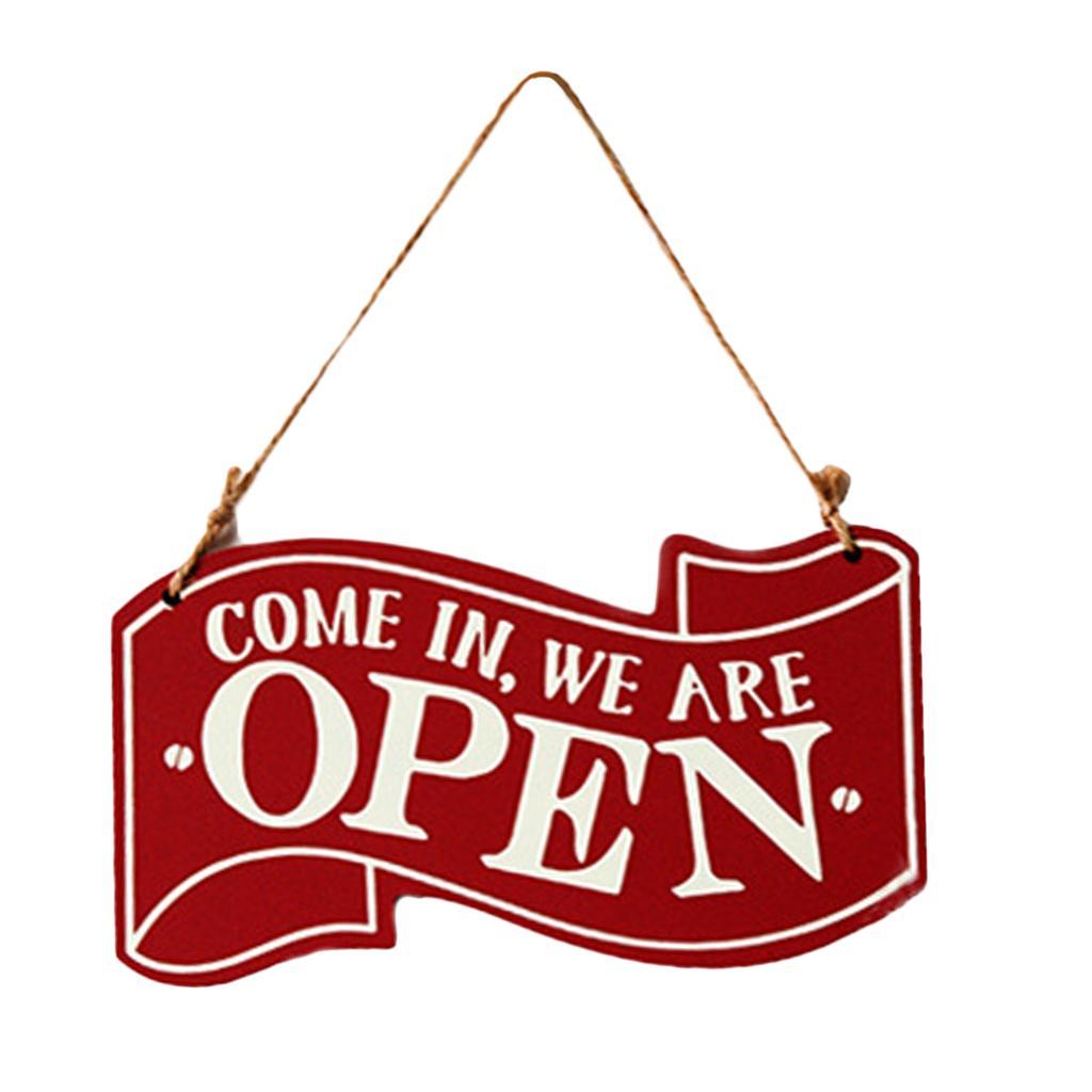 Open Closed Hanging Shop Sign With Hanging Rope For Shop Coffee Restaurant
