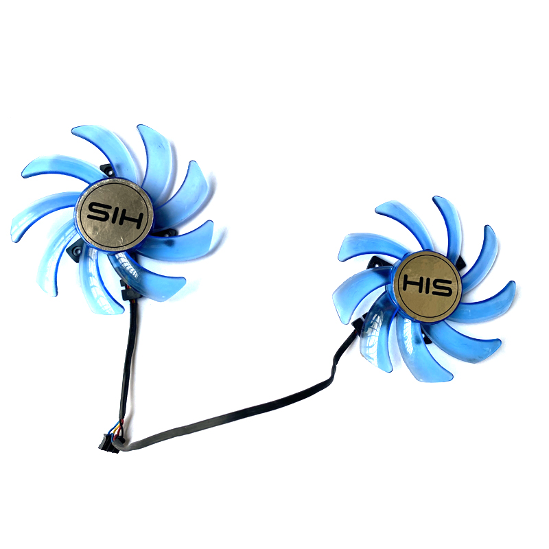 2PCS 85MM FDC10H12S9-C 4PIN R&X470 Cooler Fan For HIS R&X 470 IceQ X2 Turbo 4GB R&X 470 IceQ X2 OC 4GB RX&474 R&X570 R&X574 R&X580 Fans