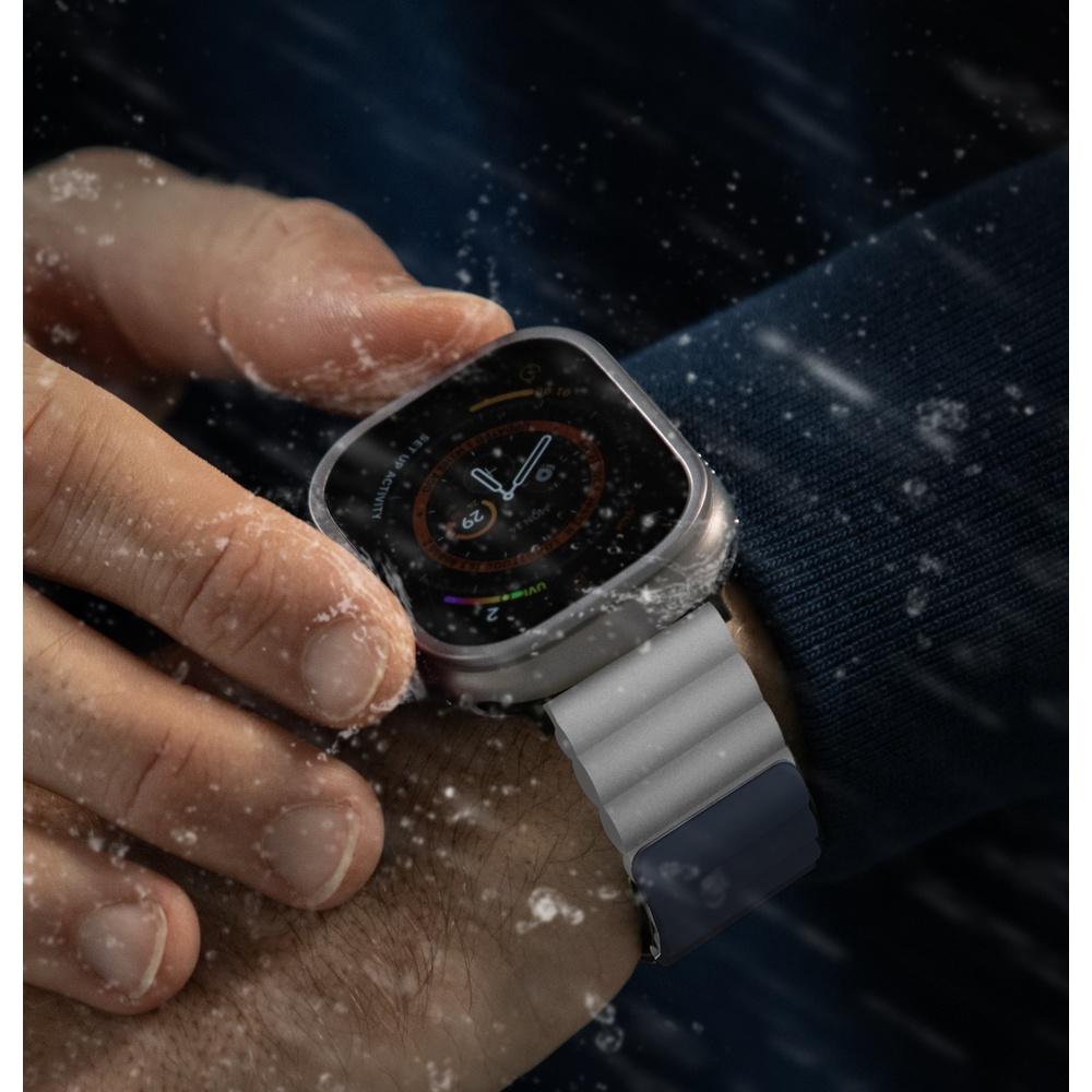 [HÀNG CHÍNH HÃNG] Dây đeo dành cho đồng hồ Apple Watch UNIQ Revix Reversible Magnetic Silicone chống bám mồ hôi và bụi - Xanh lá - Nâu