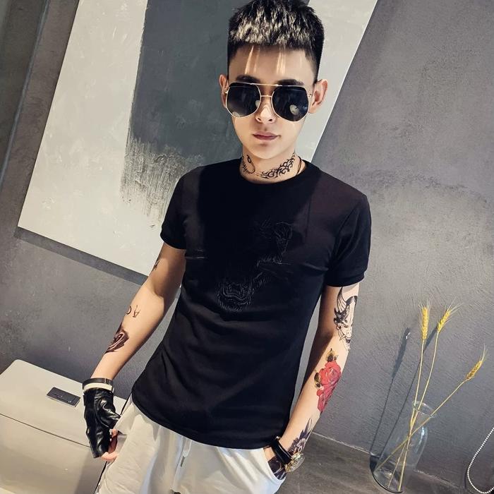 Áo thun thiết kế họa tiết in hình hổ cực ngầu chất vải cotton cao cấp co giãn nhẹ dáng ôm hợp xu hướng thời trang hiện nay