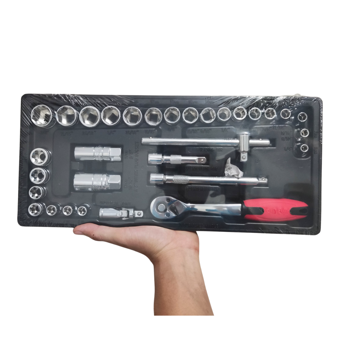 Bộ đầu tuýp và cần siết 31 chi tiết 3/8" TRHN1108