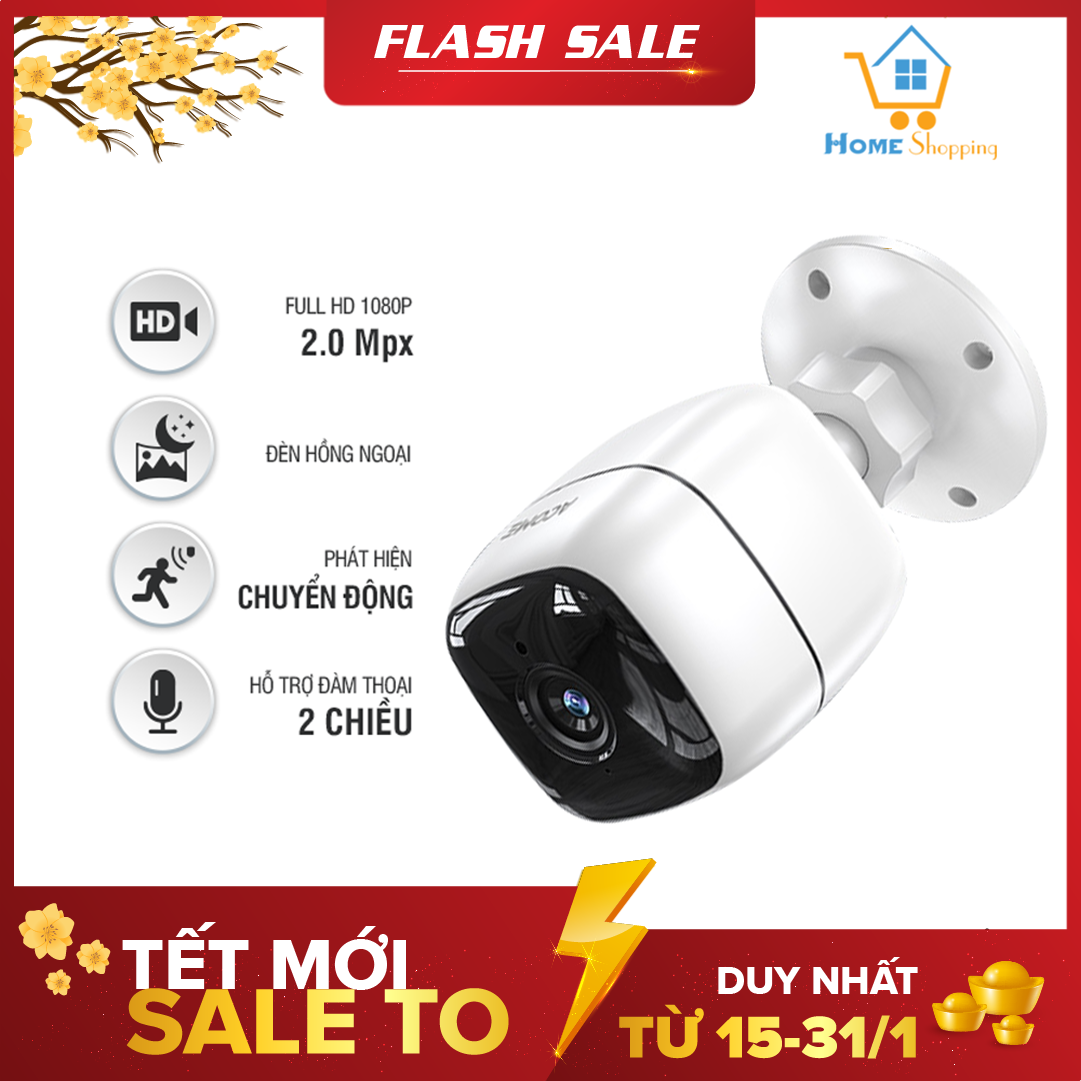 Camera Wifi Cố Định Ngoài Trời Chống Trộm ACOME, Độ Phân Giải 1080P, Dùng APP ACOME IOT - Hàng Chính Hãng