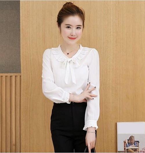 Áo Sơ Mi Nữ Đính Nơ Thời Trang