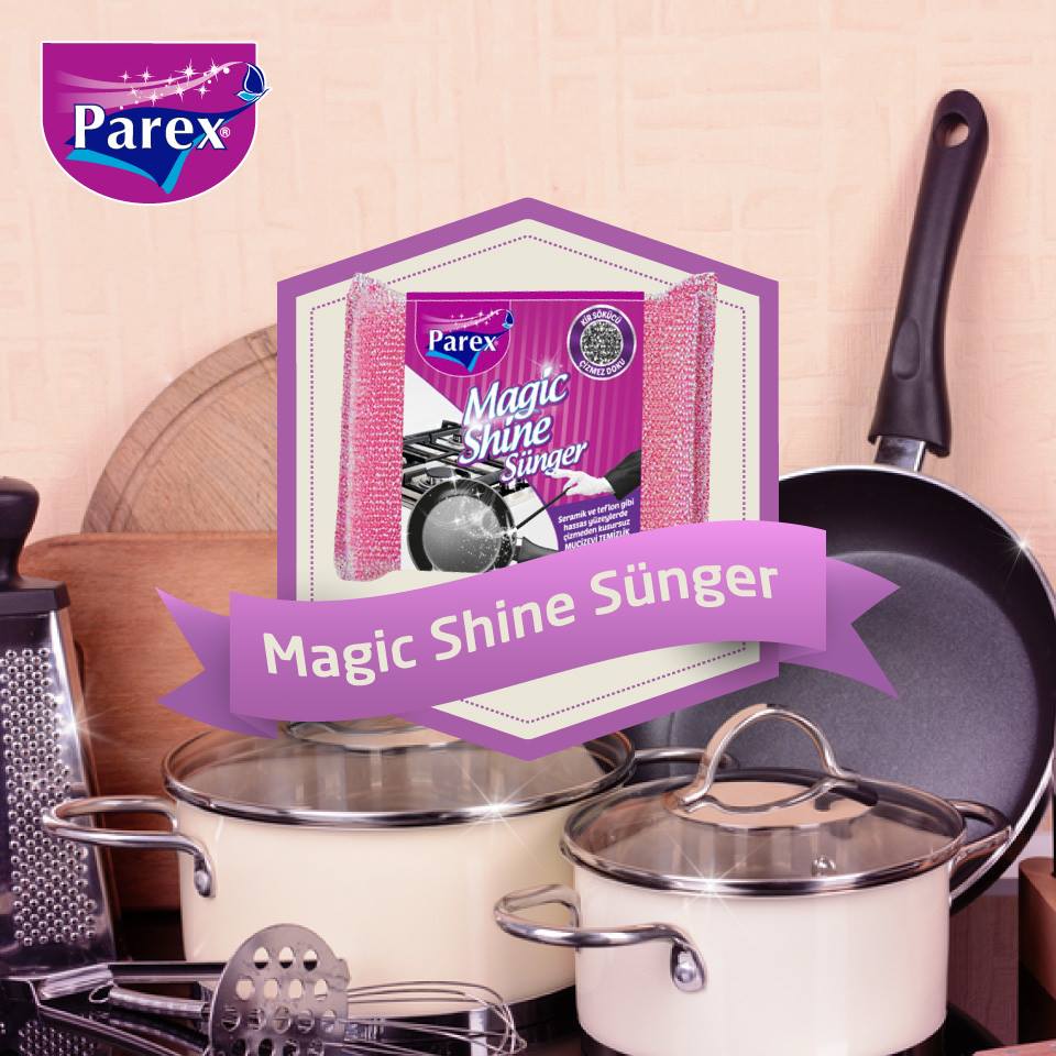 Miếng rửa chén mặt lưới kim tuyến Magic Shine cao cấp Châu Âu Parex