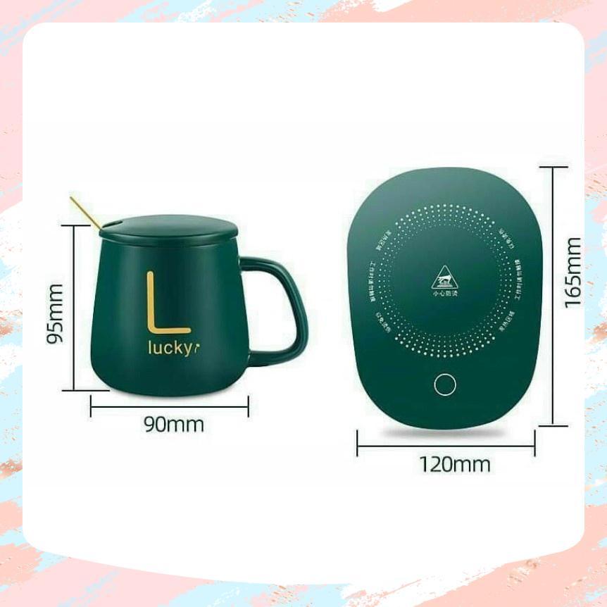 MÁY HÂM NÓNG SỮA CAFE CHÁO KÈM CỐC SỨ VÀ THÌA SIÊU SANG TIỆN LỢI