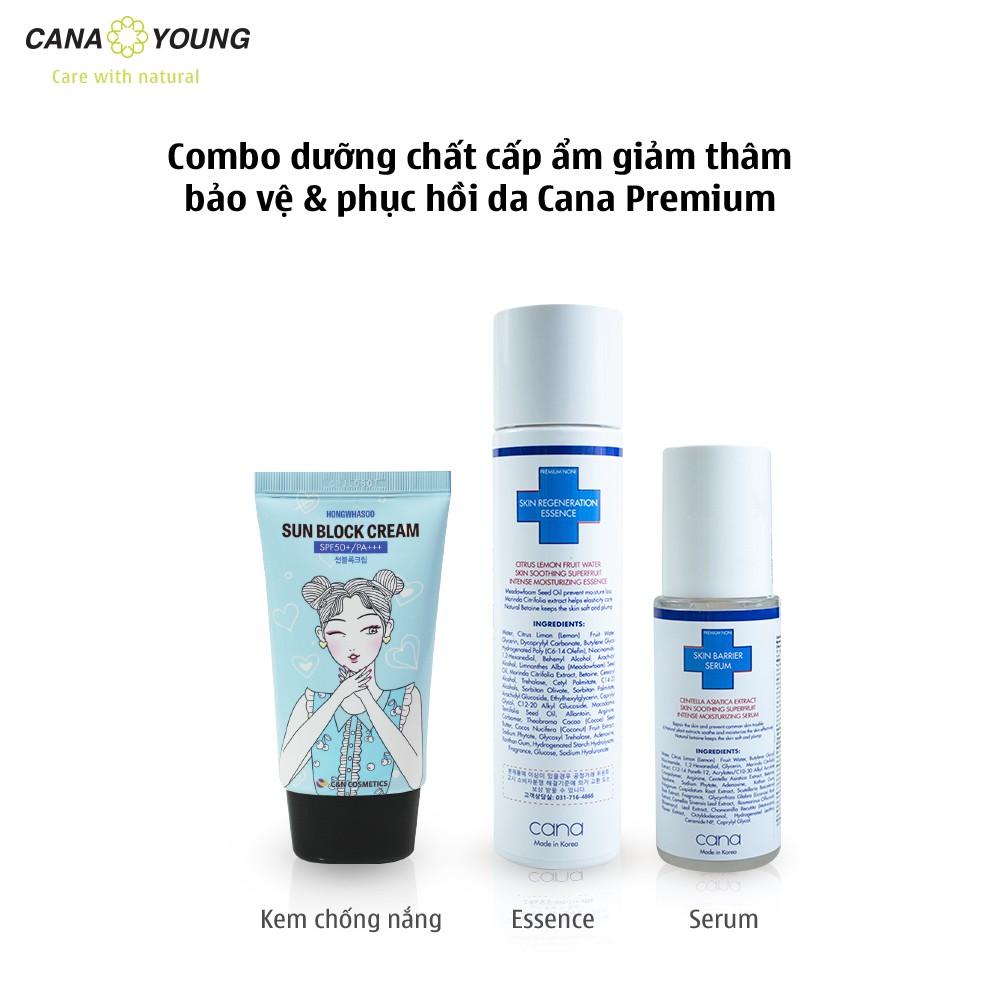 Combo dưỡng chất cấp ẩm giảm thâm bảo vệ &amp; phục hồi da Cana Premium