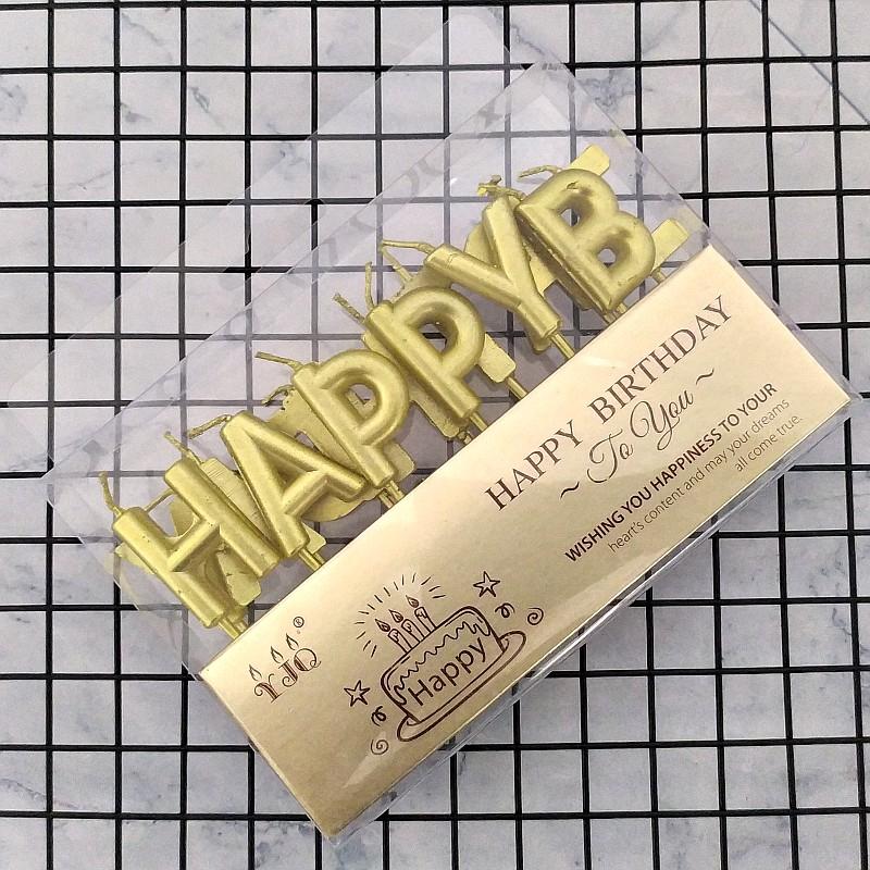 Nến cắm trang trí bánh sinh nhật Chữ Cái Happy Birthday