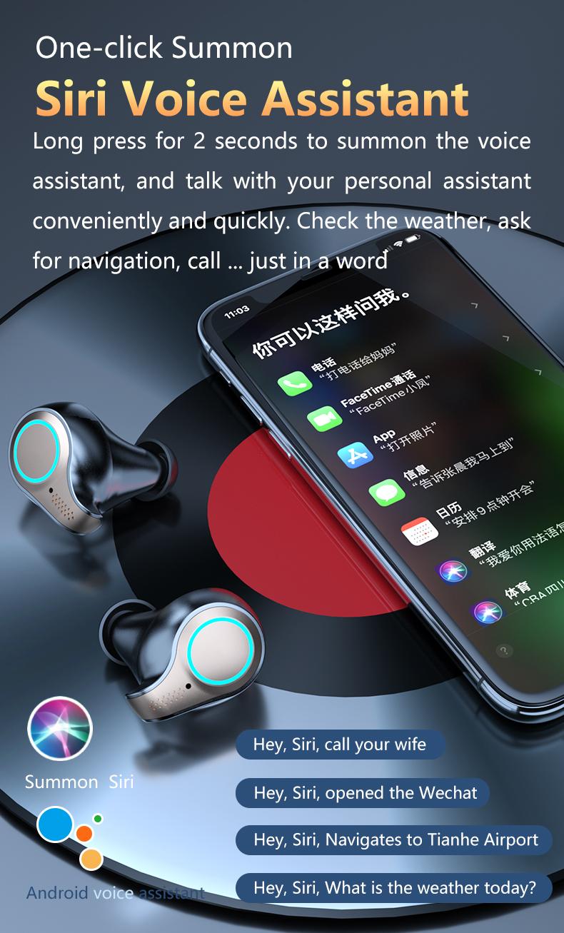 Bluetooth Earphones M18 TWS Wireless Headphones Waterproof Sports Touch Control Headset Charging case Stereo Earbuds