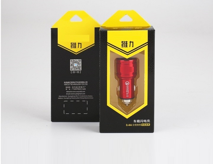 Tẩu Sạc Nhanh Ô Tô 2USB Veecle QC3.0 Thiết Kế Sang Trọng, Quý Phải