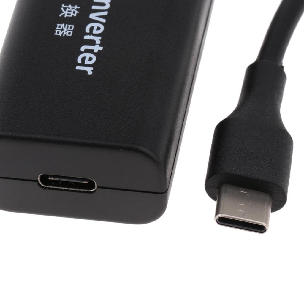 2pcs DC Charger Converter USB C Male to Square USB Female Adapter for