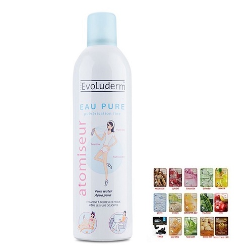 Nước Xịt Khoáng Evoluderm 400ml [ Được Mask 3W Clinic