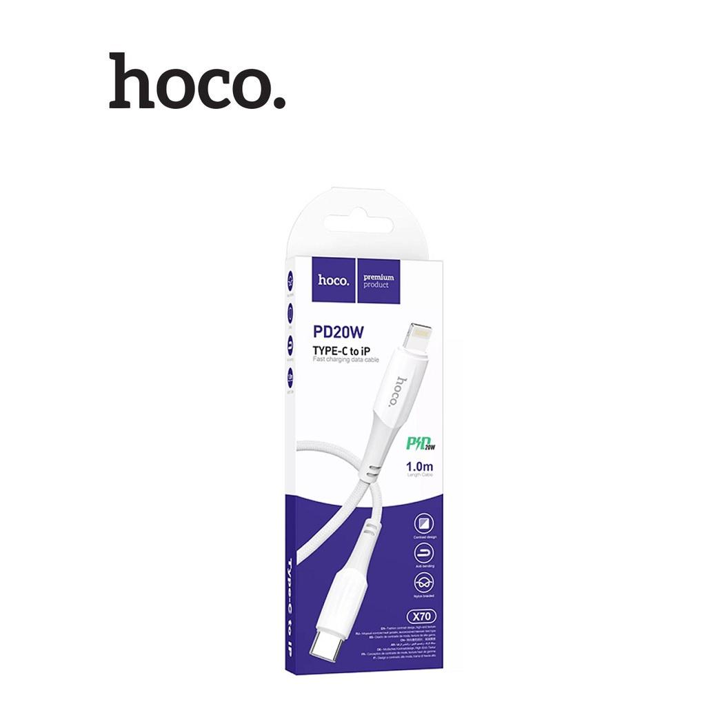 Cáp sạc nhanh TypeC to dành cho Hoco X70 dài 1m hỗ trợ PD 20W - chống gập chống đứt (nhiều màu) - Hàng Chính Hãng