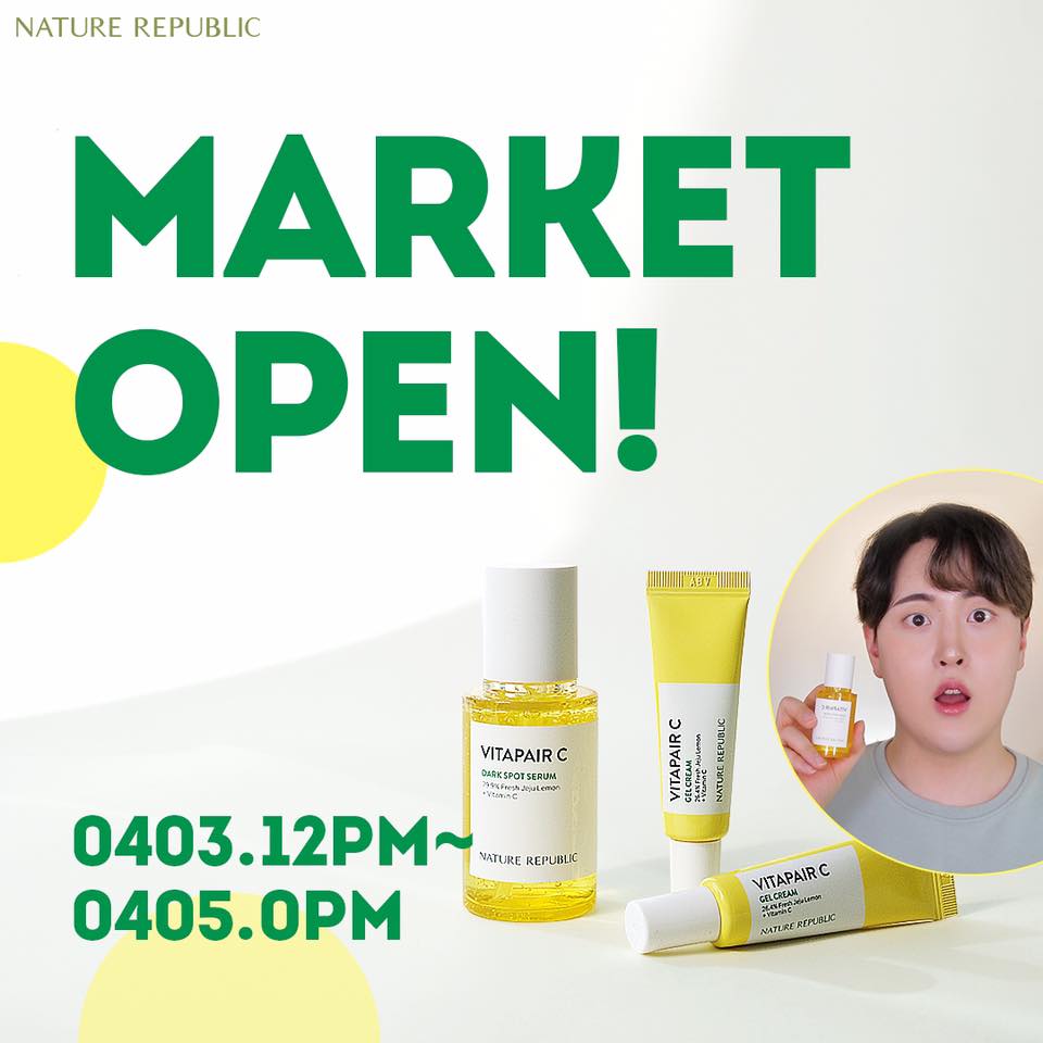 Bộ Kem Trắng Da Mờ Thâm Hàn Quốc Nature Republic Vitapair C Dark Spot Serum Special Set