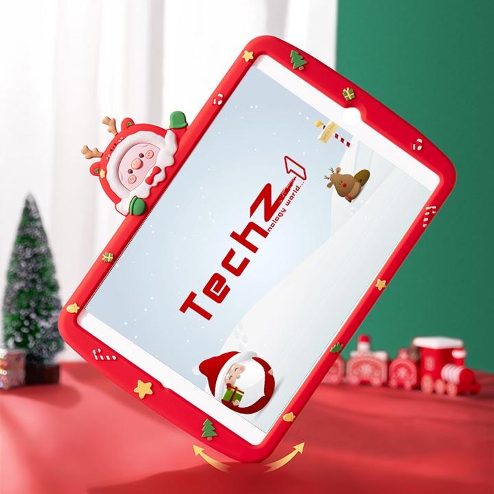 Ốp cho iPad mini, iPad Air, iPad Pro ÔNG GIÀ NOEL cho các dòng máy chất liệu silicon - Mã TZAT904