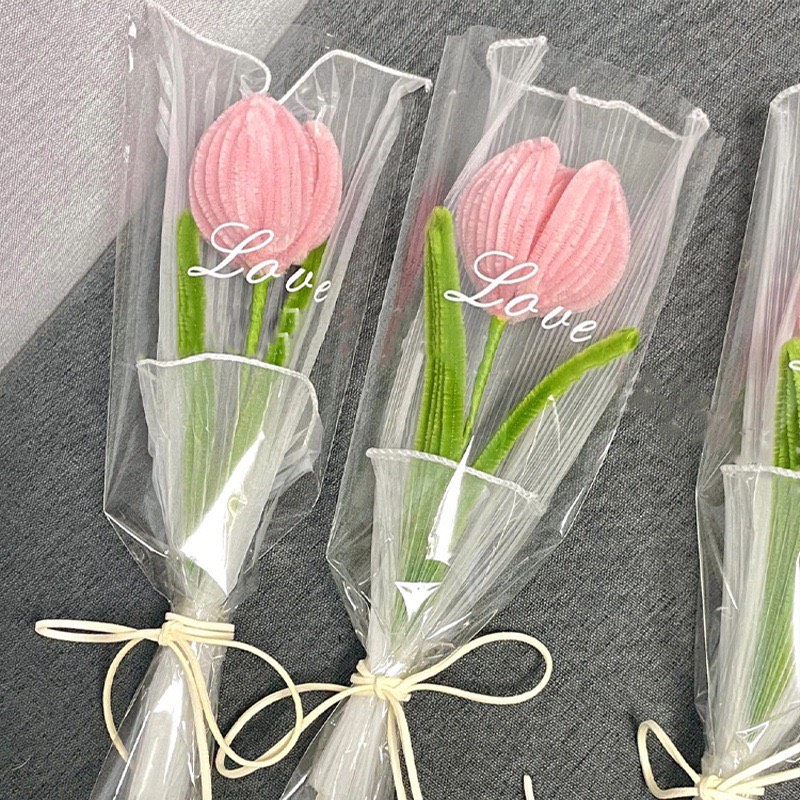 Set quà tặng hoa tulip kẽm nhung