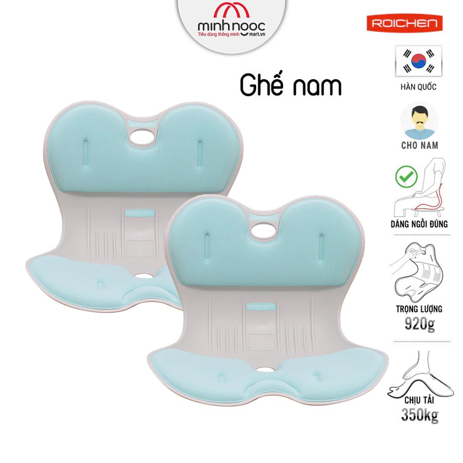 Gia Dụng Minh Ngọc Combo 2 Ghế Chỉnh Dáng Ngồi Đúng - Roichen Hàn Quốc Made In Korea. Nhiều Combo Lựa Chọn Combo 2 Nam, Combo 2 Nữ, Combo Nam &Amp; Nữ, Combo Nam &Amp; Trẻ Em, Combo Nữ &Amp; Trẻ Em - Combo 2 Ghế Nam, Xanh Dương