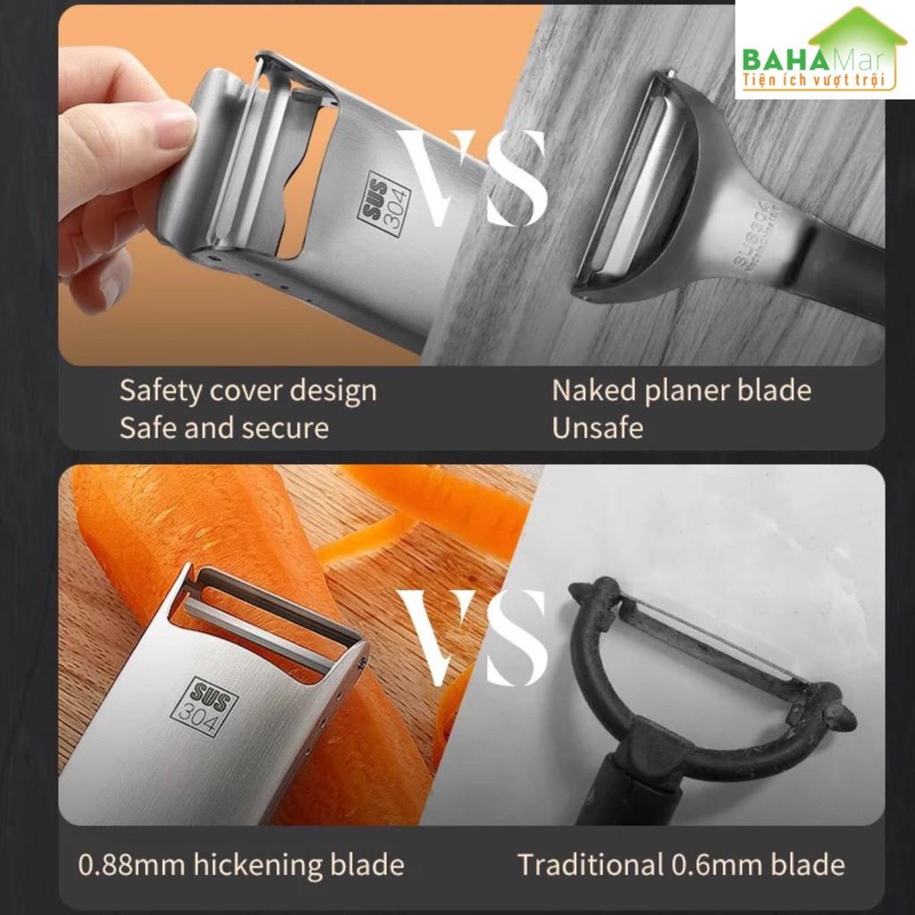 DỤNG CỤ GỌT VỎ CỦ QUẢ ĐA NĂNG BẰNG THÉP KHÔNG GỈ bền chắc chắn, dễ sử dụng gọt bổ tách vỏ tất cả các loại trái