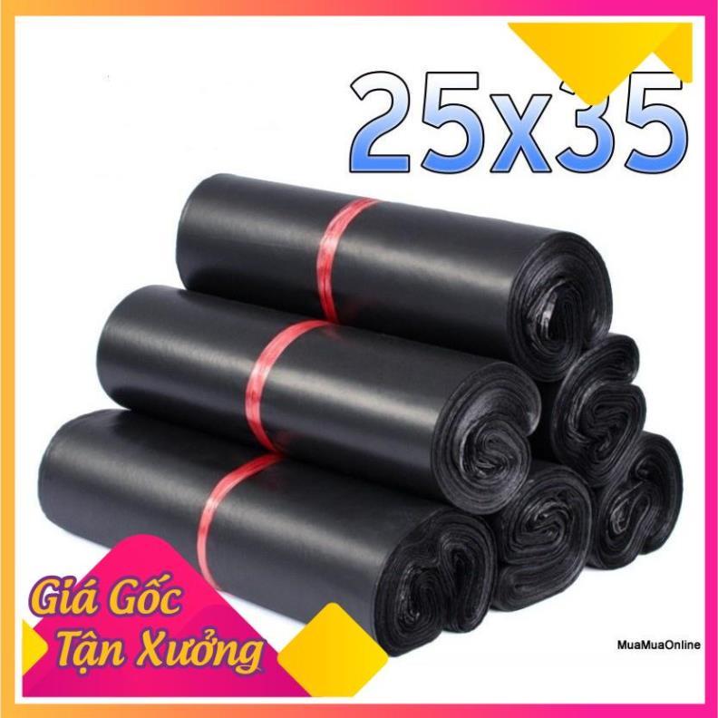 Bộ 100 Túi Nylon Đen Đóng Hàng Niêm Phong 25x35 Cm  TP'S