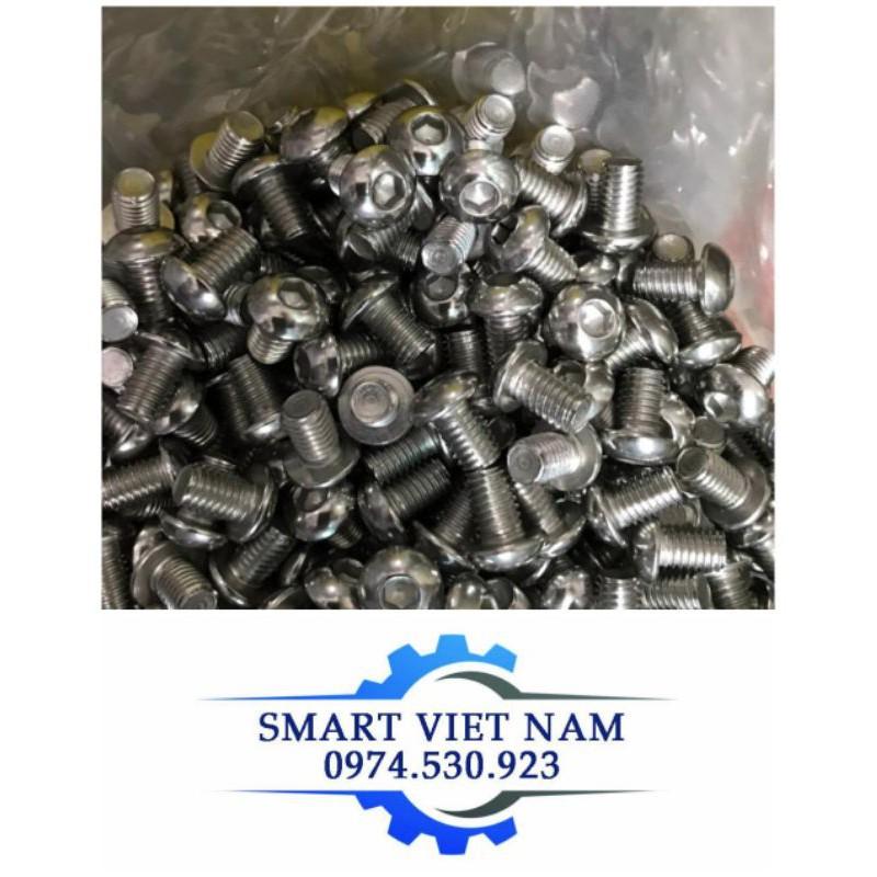 Bulong inox 201 M5,lục giác chìm đầu cầu Combo 200 chiếc