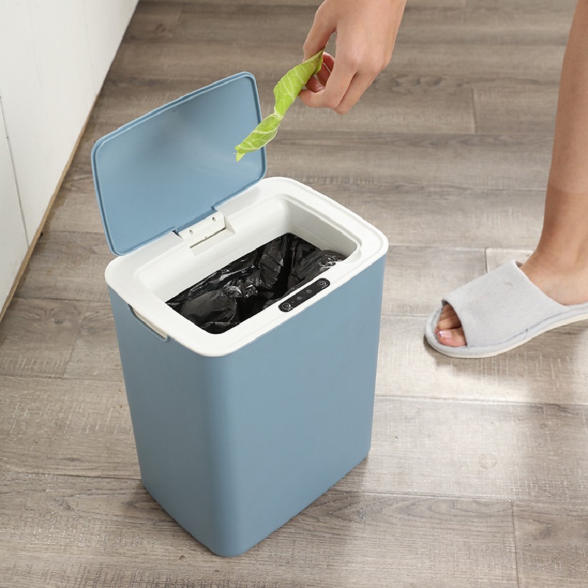Thùng rác cảm biến thông minh,thùng rác dùng cho văn phòng,phòng ngủ,nhà bếp cao cấp 25.3x18.5x30cm -Hàng Chính Hãng MODTADA