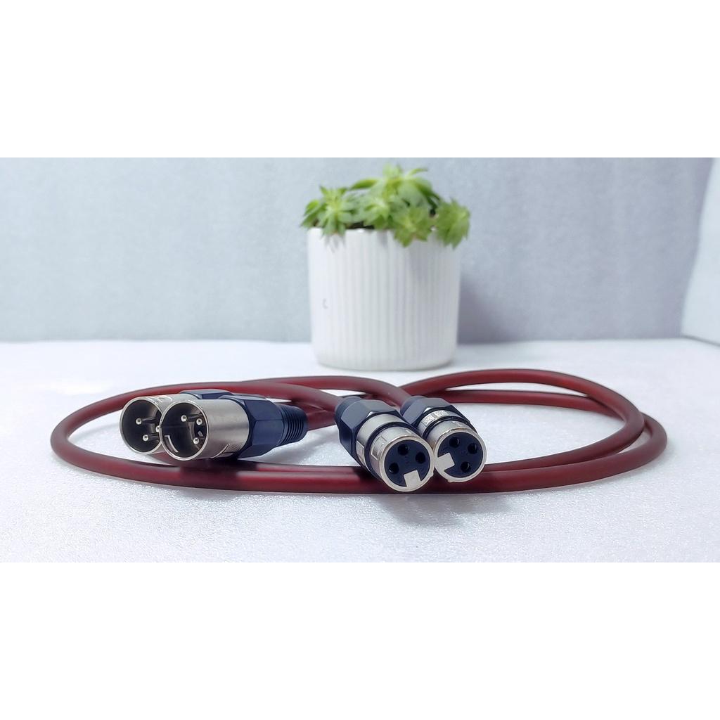 Dây canon 2 đầu đực cái ,Dây canon 2 đầu XLR-XLR – dài 0.8 mét sợi đồng nguyên chất độ bền cao