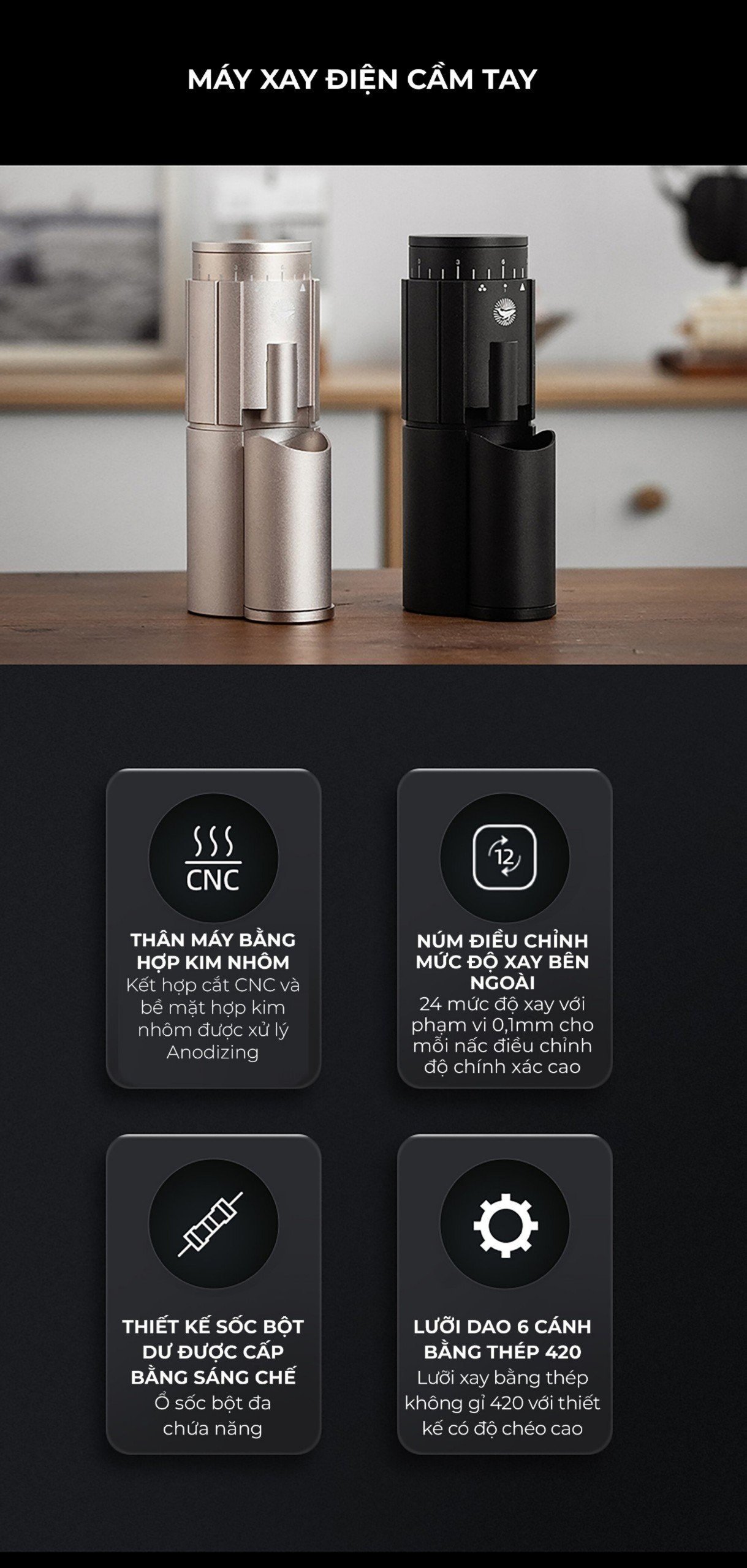 Máy xay cà phê G2 mini CAFE DE KONA