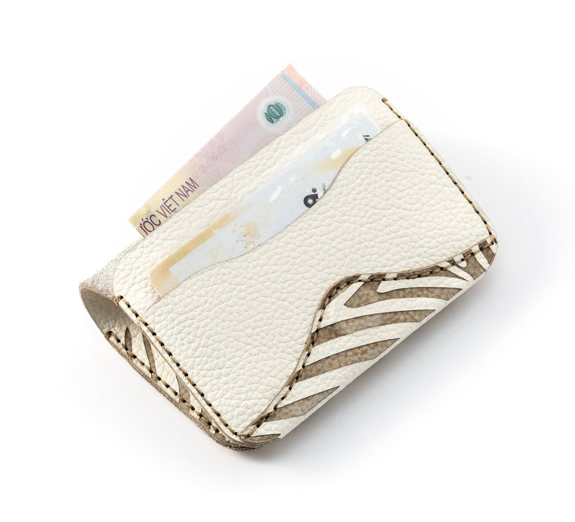 Bộ sản phẩm Ngựa Vằn, chất liệu da bò , hiệu Khắc Tên - Hàng chính hãng