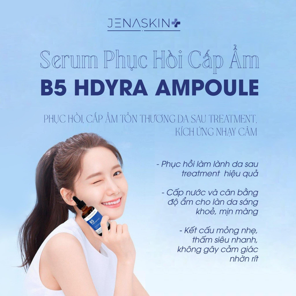 Serum B5 Hydra Ampoule Jenaskin - Tinh Chất Phục Hồi, Căng Bóng, Mờ Thâm Nám, Dưỡng Trắng Da 50ml