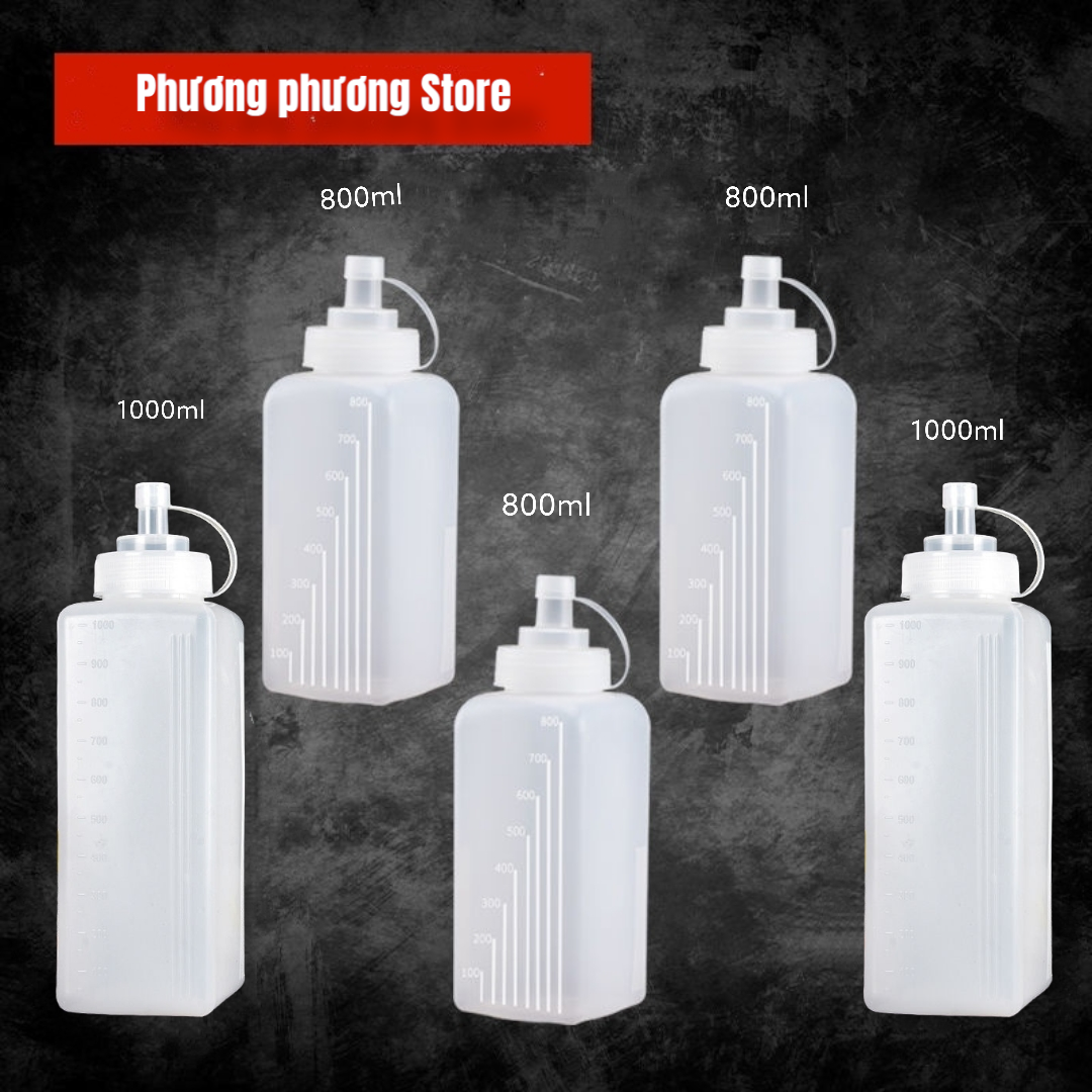 BÌNH ĐỰNG TƯƠNG ỚT / NƯỚC SỐT DT 800ML VÀ 1000ML - BÌNH BÓP ĐỰNG TƯƠNG ỚT NƯỚC SỐT CAO CẤP