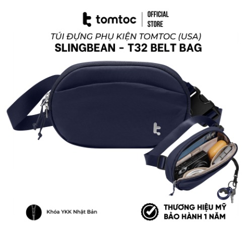 Túi đeo chéo Tomtoc Slingbean - T32 Belt Bag 1.5l- Hàng chính hãng