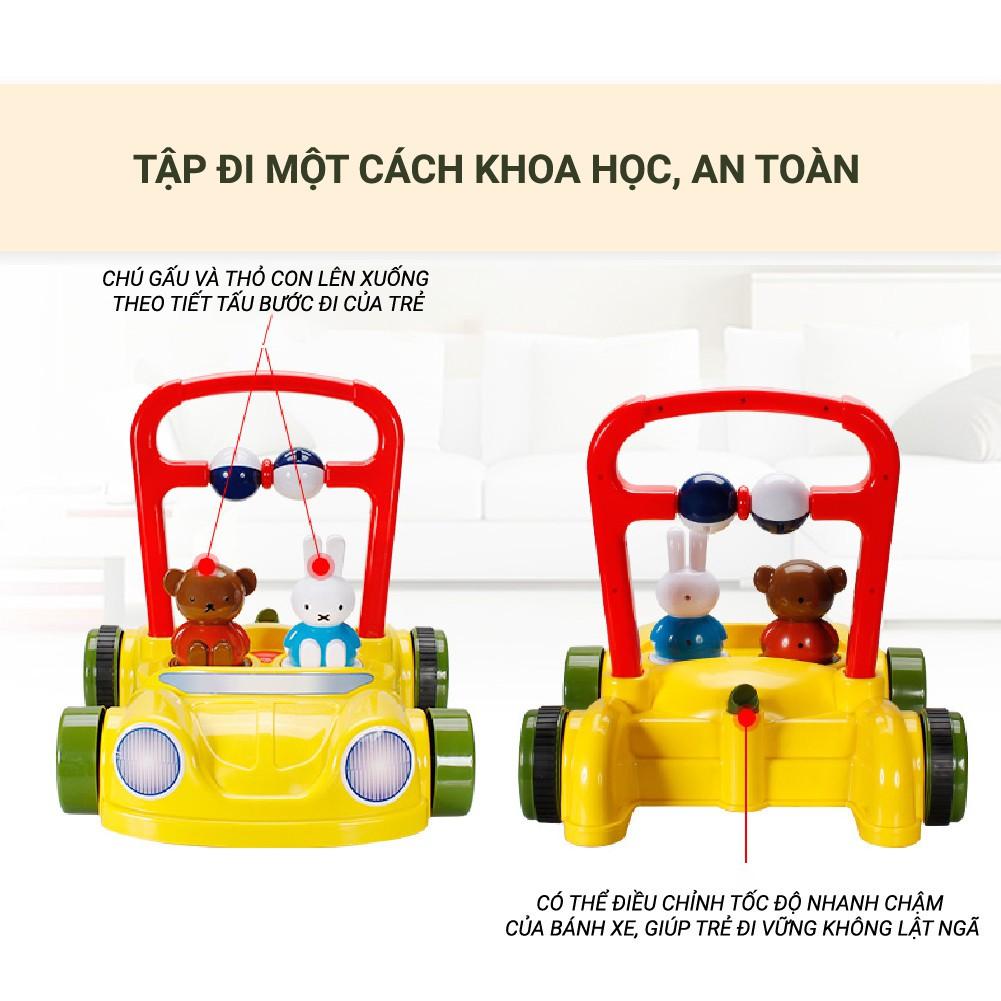 Xe bám tập đi chống trượt, hãm đà Miffy - Mastela- BW01 Đồ chơi vận động cho bé từ 9 tháng