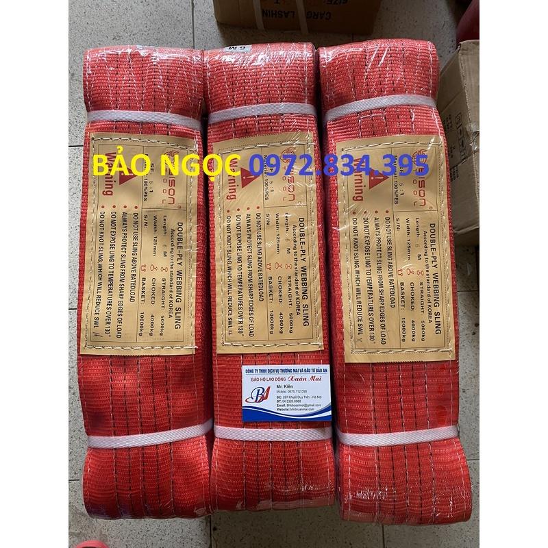Dây cáp vải cẩu hàng 5 Tấn - bản 125mm - Hệ số 5:1 - 5 Mét