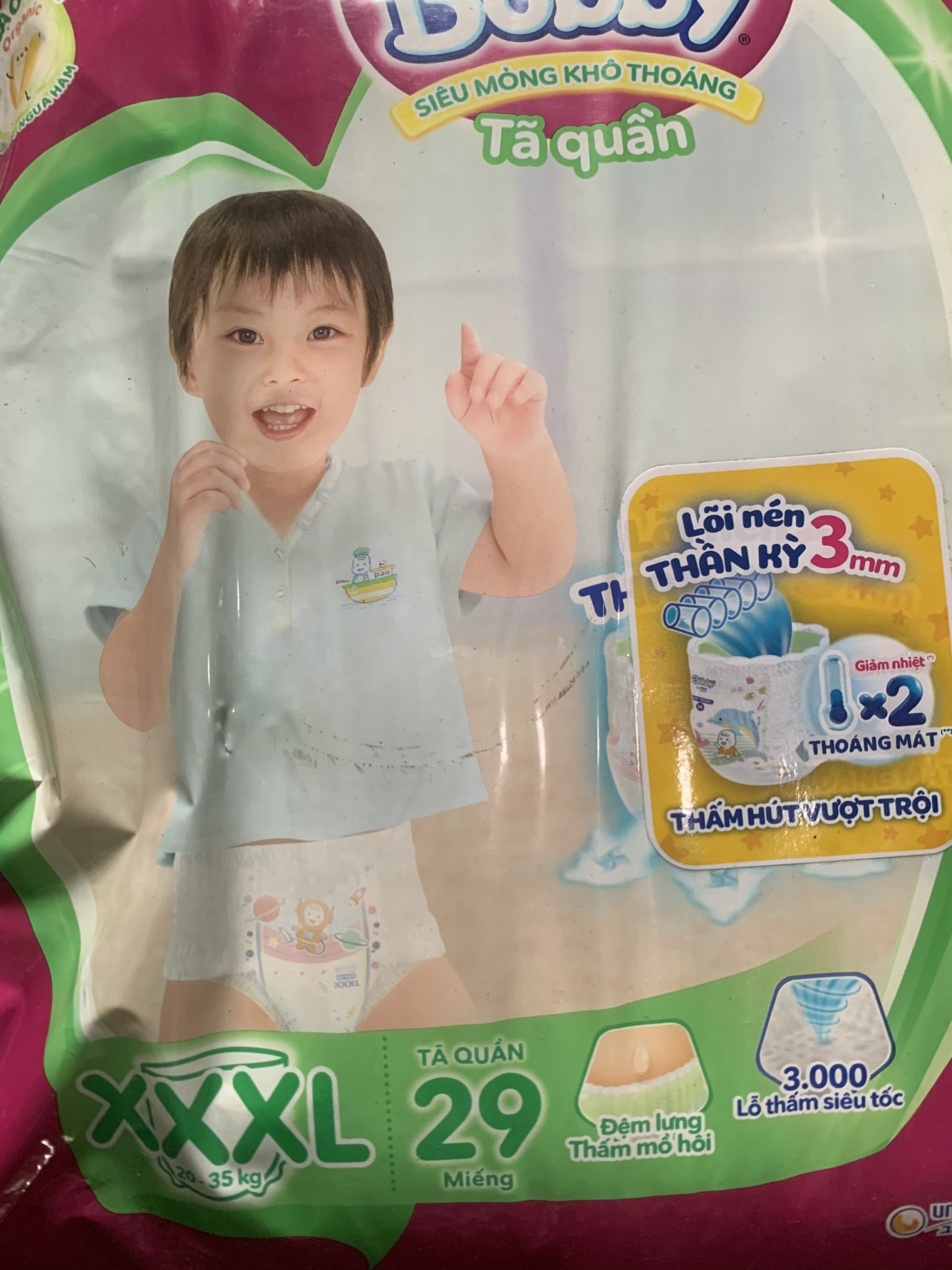 Mẫu Mới Tã quần Bobby XXXL29 [Mẫu Cũ Tã Quần Bobby XXXL32] - Date luôn mới