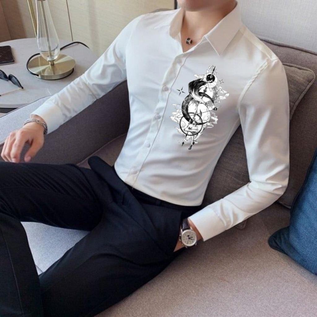ÁO SƠ MI NAM DÀI TAY HỌA TIẾT SIÊU ĐỘC ĐÁO , MẪU MỚI THIẾT KẾ THEO XU HƯỚNG HIỆN ĐẠI