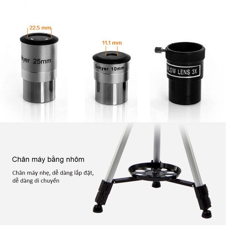 Kính Thiên Văn 70400 ( ĐỘ MỞ 70MM, TỈ LỆ TIÊU CỰ F5.7 ) - HÀNG CHẤT LƯỢNG CAO