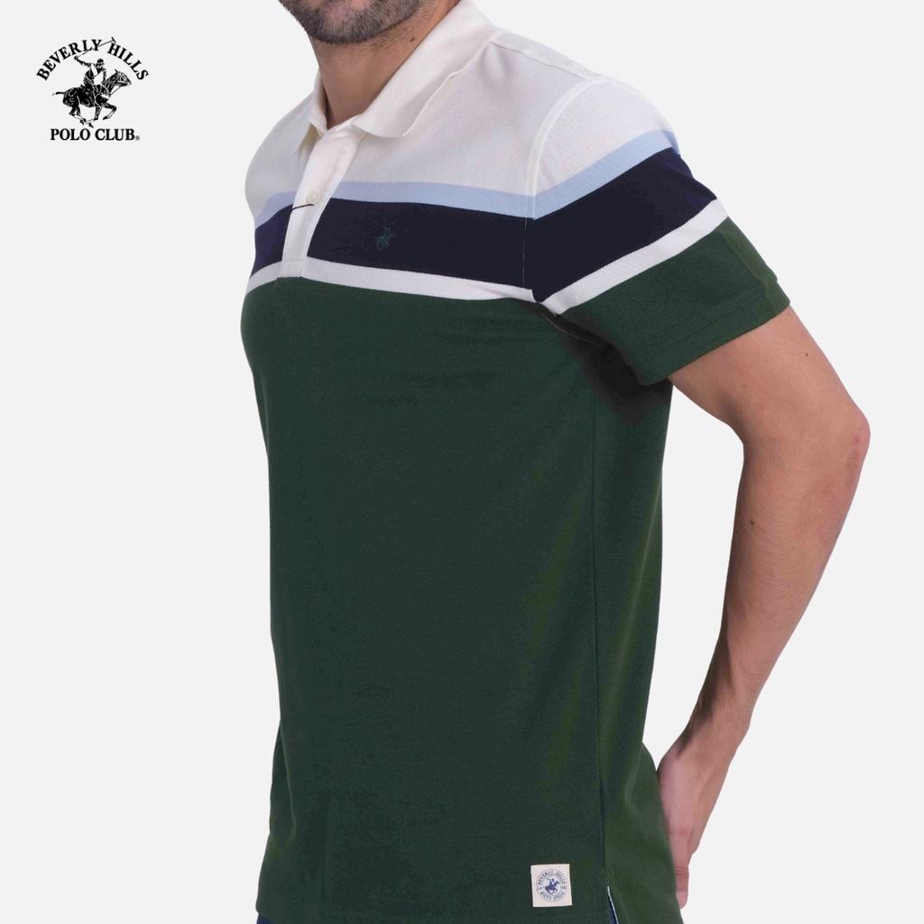 Áo Polo ngắn tay nam Beverly Hills Polo Club Regularfit 100% cotton màu xanh lá - PMRSS20TL076