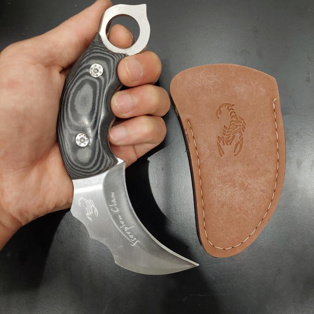 Dao Phượt Gấp karambit X52 Báng Gỗ