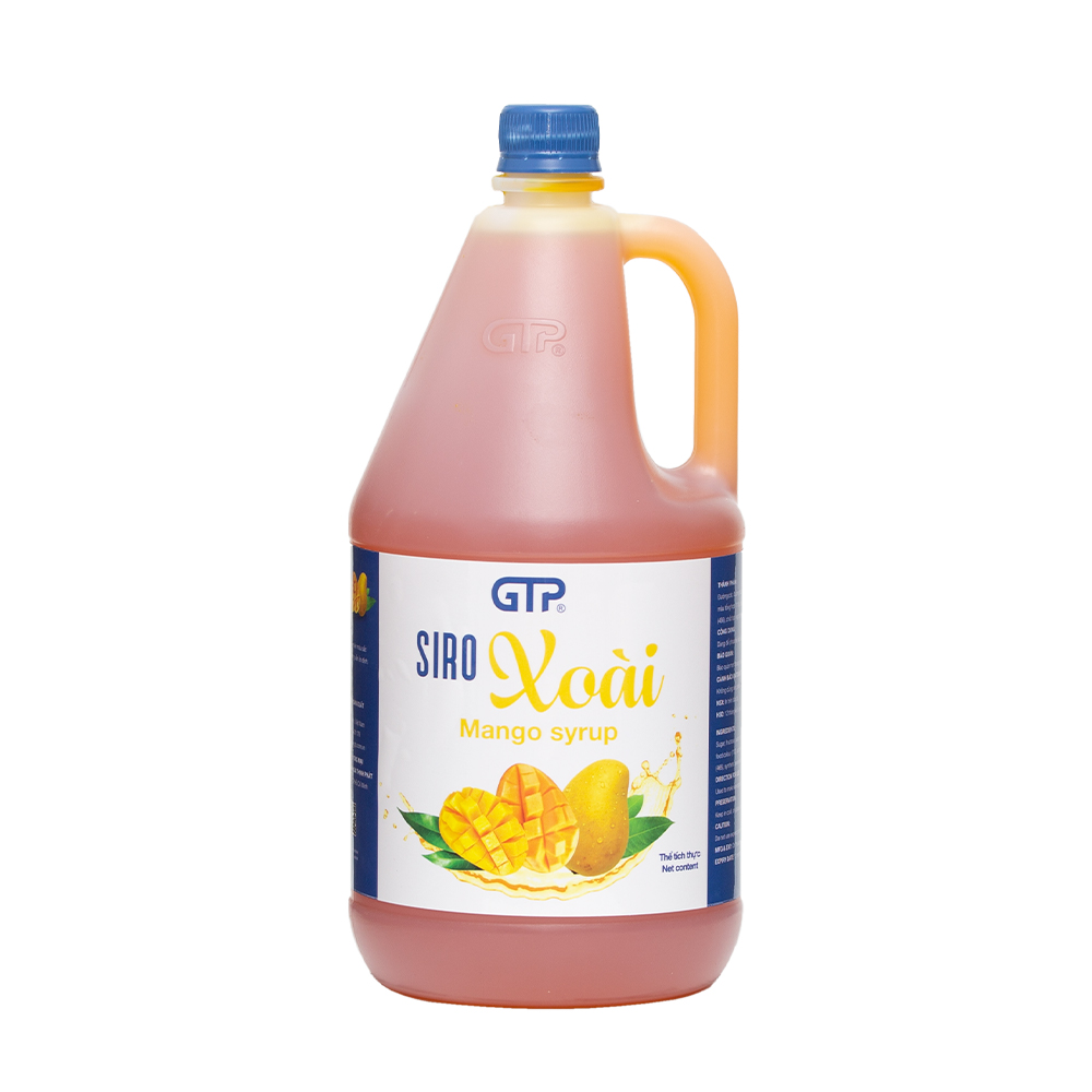 Siro Xoài GTP (1.9L/chai) - Chuyên dùng pha chế: Trà sữa, Trà trái cây, Cocktail, Mocktail