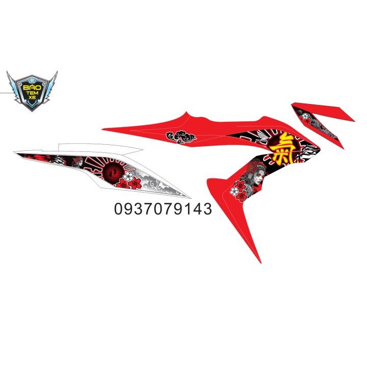 Tem rời dán xe sonic 150 samurai