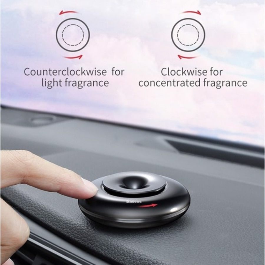 Bộ khuếch tán kèm nước hoa khô dùng cho xe hơi Baseus Vortex Car Air Freshener Holder LV513 (Metal Aromatherapy, with 4PCS Solid Perfumes ) - LV513 [Hàng Chính Hãng]