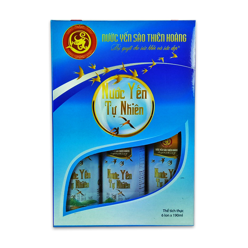 Hộp Nước Yến Thiên Hoàng Tự Nhiên (6 Lon x 190 ml)