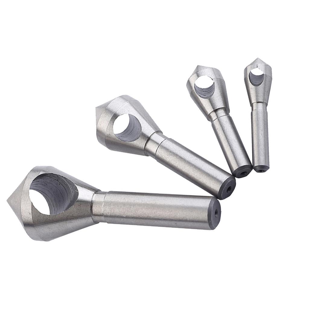 Set of4Pcs Hss Steel Countersink Drill Bit Wood Chamfering Device Drill Bits
