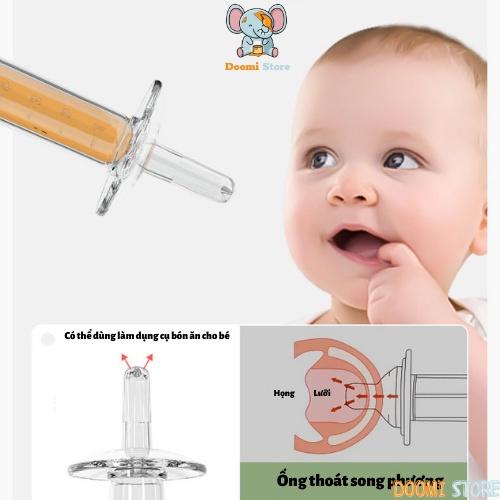 Dụng Cụ Hỗ Trợ Uống Thuoc Bón Thuoc Sữa Cho Bé Hình Con Ếch Siêu Đáng Yêu An Toàn và Tiện Lợi Kèm Hộp và Cọ