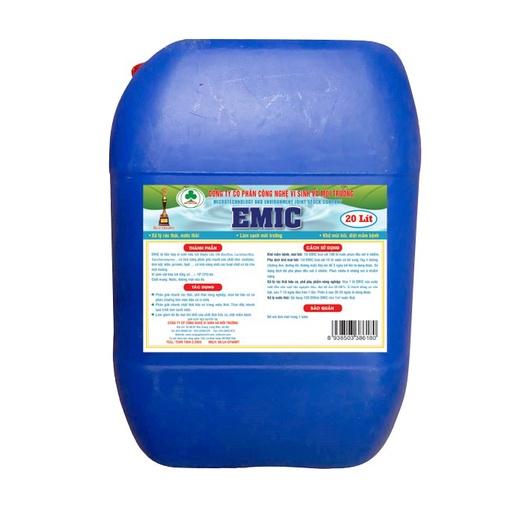 Khử mùi hôi chuồng trại - Chế phẩm vi sinh EMIC dạng dịch can 20 lít