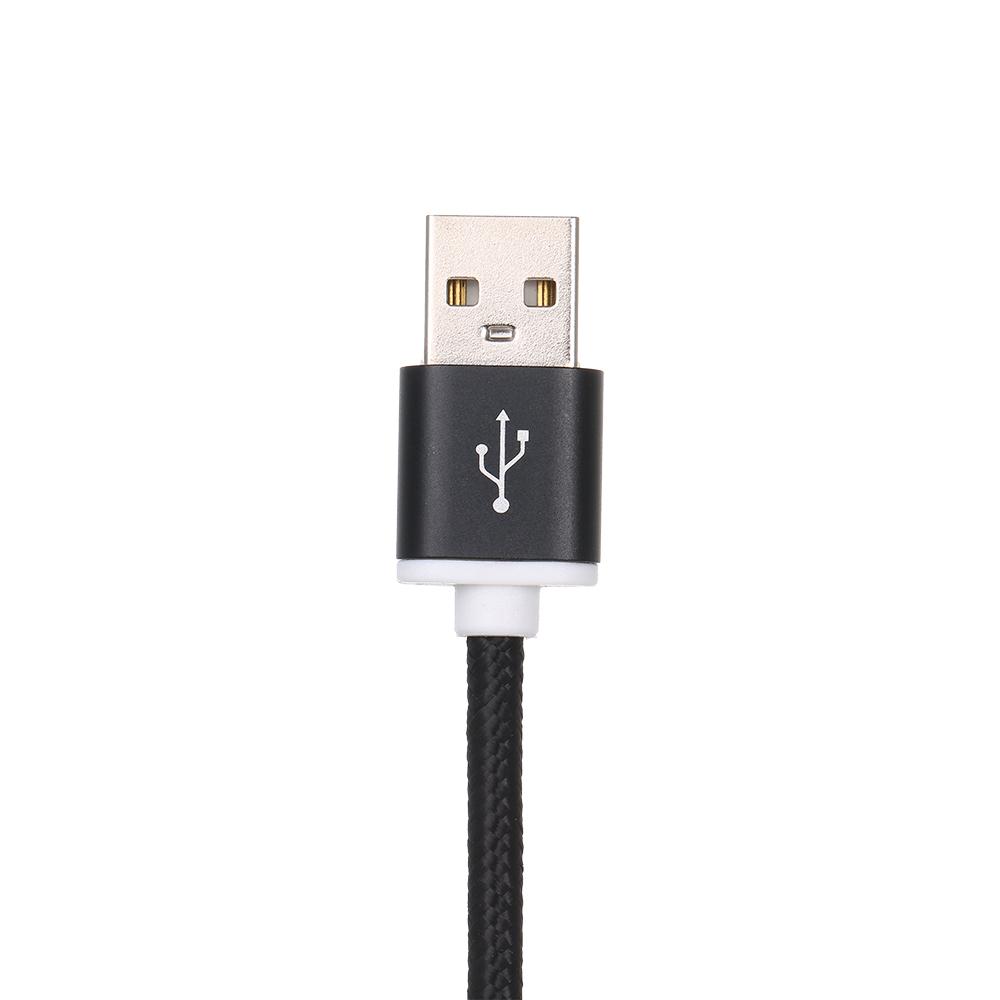 2-in-1 USB 2.0 Male to Type-C/Micro USB Nylon Braided Charge Cable Replacement For Huawei Samsung HTC Xiaomi etc. (1m,